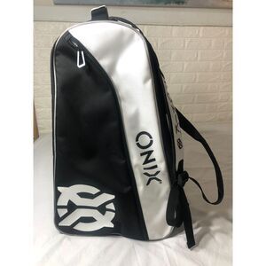 ONIX Pro Team Pickleball Paddle Bag Black/White Tournament Gear Backpack 22'' L